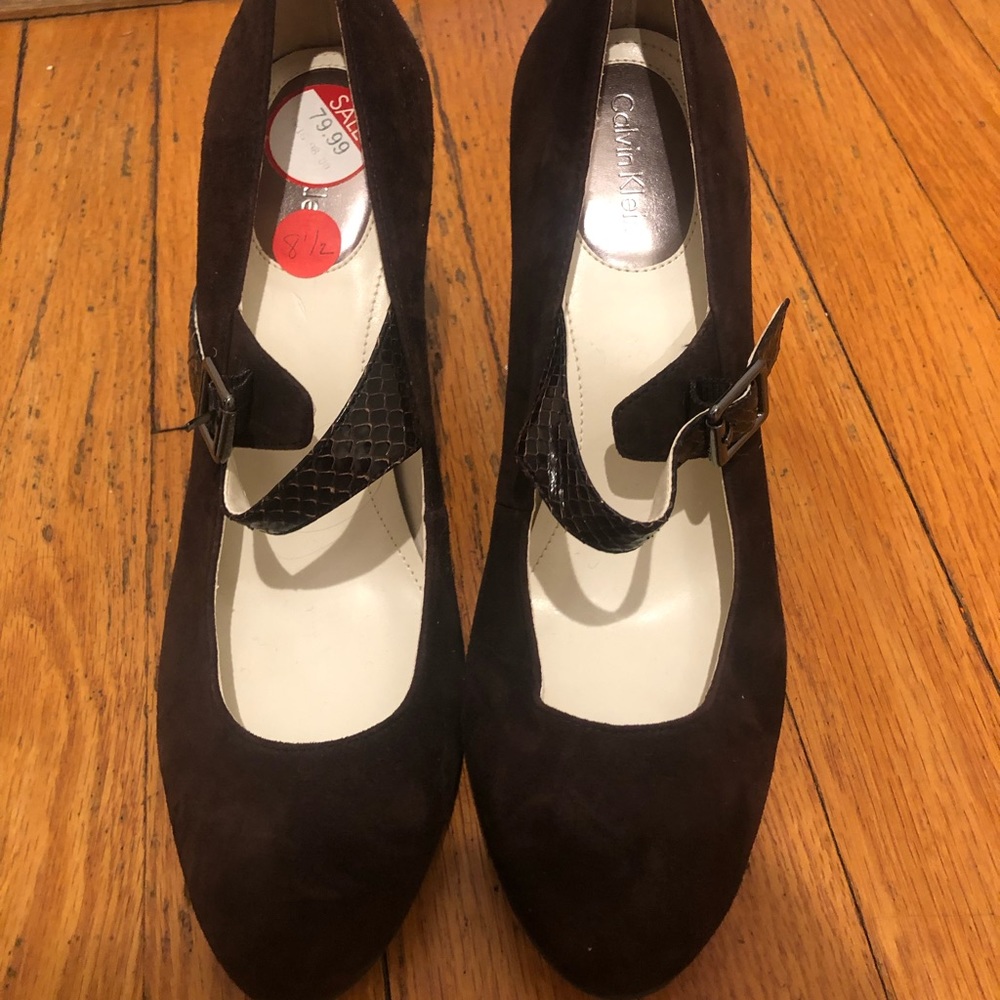 Down Suede Calvin Klein Heels